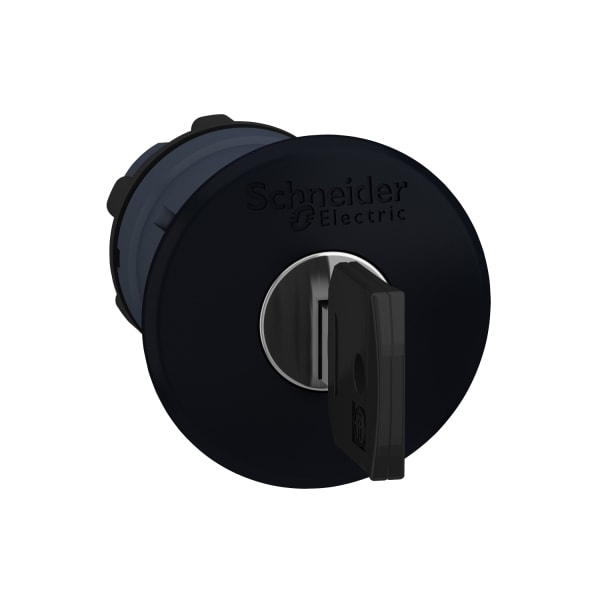 SCHNEIDER ELECTRIC - Pilzdrucktaster, Frontelement, Harmony XB5, Kunststoff, 22mm, schwarz, Pilz 40mm, Schlüsselentriegelung