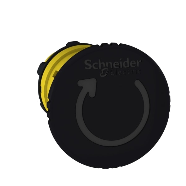 SCHNEIDER ELECTRIC - Pilzdrucktaster, Frontelement, Harmony XB5, Kunststoff, 22mm, schwarz, Pilz 40mm, Drehentriegelung