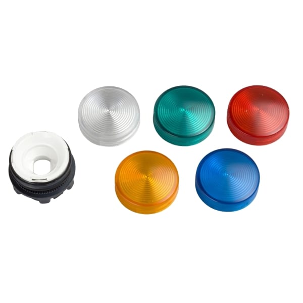 SCHNEIDER ELECTRIC - Leuchtmelder, Frontelement, Harmony XB5, Kunststoff, 22mm, 5 farbige Kalotten, für universelle LED, geriffelte Kalotte