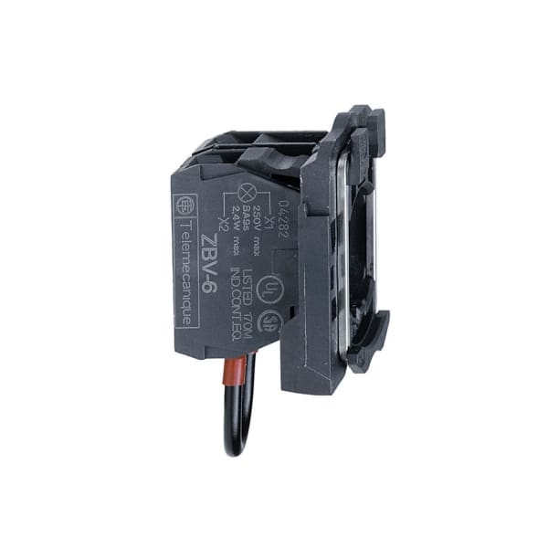 SCHNEIDER ELECTRIC - Lampenfassung mit Befestigungsflansch, Harmony XB5, Kunststoff, weiß, Glühlampe BA9s, Schraubklemme, 250V
