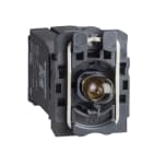 SCHNEIDER ELECTRIC - Lampenfassung mit Befestigungsflansch, Harmony XB5, Kunststoff, weiß, mit Trafo, Glühlampe BA9s, Schraubklemme, 230V AC