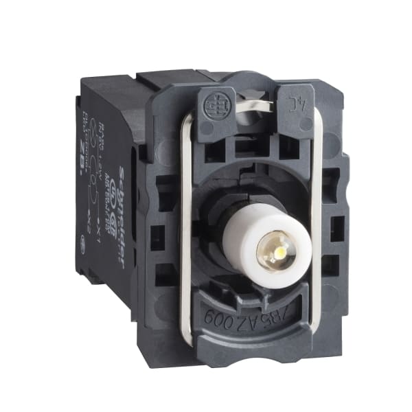 SCHNEIDER ELECTRIC - Lampenfassung mit Befestigungsflansch, Harmony XB5, Kunststoff, weiß, LED BA9s, Schraubklemme, 400V
