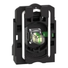 SCHNEIDER ELECTRIC - Hilfsschalterblock, Harmony XB5, Kunststoff, weiß, universelle LED, mit Befestigungsflansch, 1S, 24V ACDC