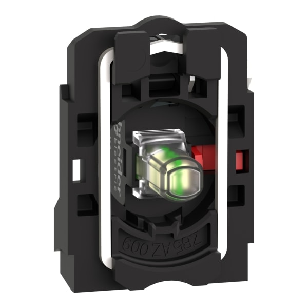 SCHNEIDER ELECTRIC - Hilfsschalterblock, Harmony XB5, Kunststoff, weiß, universelle LED, mit Befestigungsflansch, 1Ö, 110-120V AC
