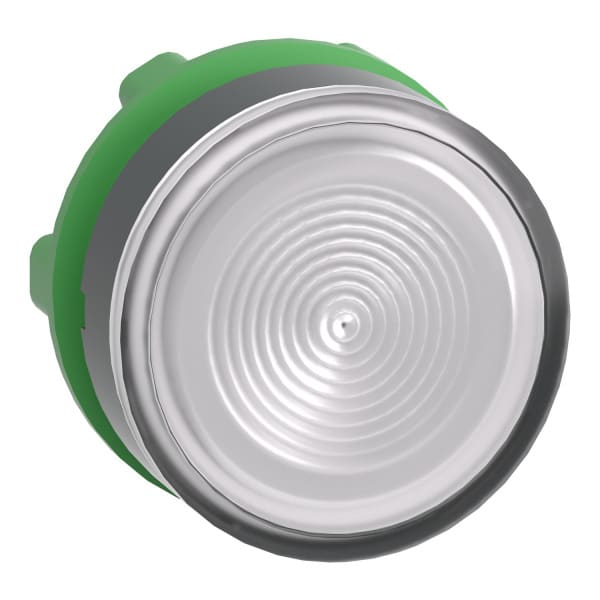 SCHNEIDER ELECTRIC - Leuchtdrucktaster, Frontelement, Harmony XB5, Kunststoff, 22mm, weiß, für universelle LED, geriffelte Kalotte