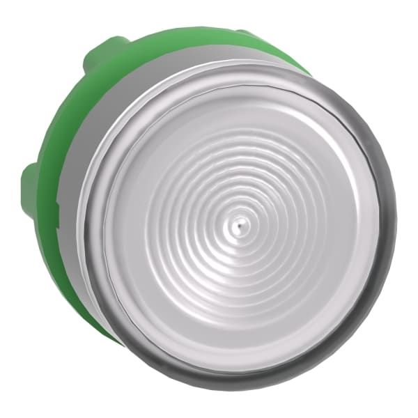 SCHNEIDER ELECTRIC - Leuchtdrucktaster, Frontelement, Harmony XB5, Kunststoff, 22mm, hellgrau, weiß, für universelle LED, geriffelte Kalotte
