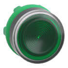SCHNEIDER ELECTRIC - Leuchtdrucktaster, Frontelement, Harmony XB5, Kunststoff, 22mm, grün, für universelle LED, geriffelte Kalotte
