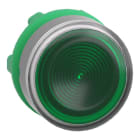 SCHNEIDER ELECTRIC - Leuchtdrucktaster, Frontelement, Harmony XB5, Kunststoff, 22mm, hellgrau, grün, für universelle LED, geriffelte Kalotte
