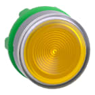 SCHNEIDER ELECTRIC - Leuchtdrucktaster, Frontelement, Harmony XB5, Kunststoff, 22mm, hellgrau, gelb, für universelle LED, geriffelte Kalotte