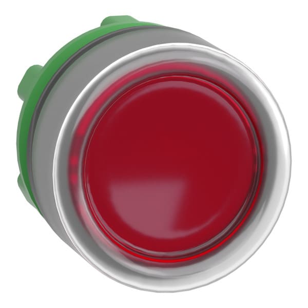 SCHNEIDER ELECTRIC - Leuchtdrucktaster, Frontelement, Harmony XB5, Kunststoff, 22mm, hellgrau, rot, für universelle LED, mit Schutzkappe