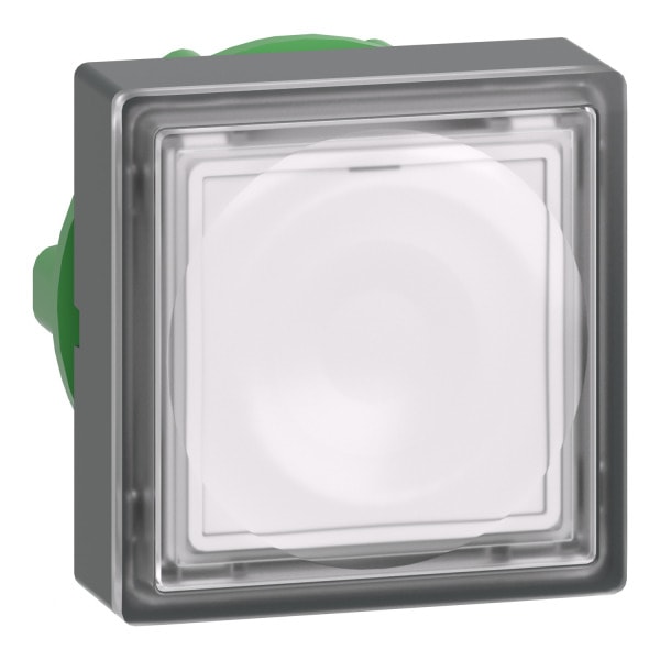 SCHNEIDER ELECTRIC - Leuchtdrucktaster, Frontelement, Harmony XB5, Kunststoff, 22mm, weiß, für universelle LED, für Einlegeschild, eckig