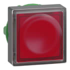 SCHNEIDER ELECTRIC - Leuchtdrucktaster, Frontelement, Harmony XB5, Kunststoff, 22mm, rot, für universelle LED, für Einlegeschild, eckig