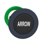 SCHNEIDER ELECTRIC - Frontelement flacher Einbau Ø 30mm in vorstehend f. Drucktaster, Kunststoff, schwarz, Ø 30, ohne Rastung, mit Beschriftung NACH UNTEN