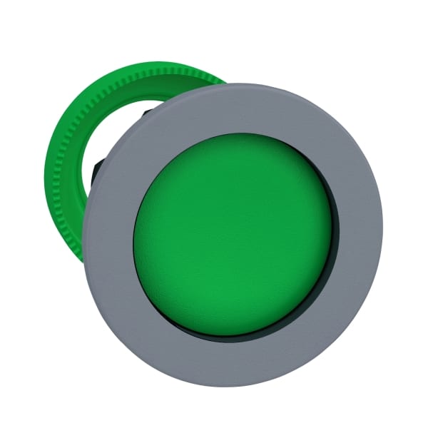 SCHNEIDER ELECTRIC - Drucktaster, Frontelement, Harmony XB5F, Kunststoff, 30mm, hellgrau, grün, zurückgesetzt, unbeschriftet, tastend