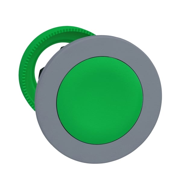 SCHNEIDER ELECTRIC - Drucktaster, Frontelement, Harmony XB5F, Kunststoff, 30mm, hellgrau, grün, unbeschriftet, tastend