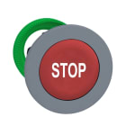 SCHNEIDER ELECTRIC - Drucktaster, Frontelement, Harmony XB5F, Kunststoff, 30mm, weiß, rot, beschriftet STOP, tastend