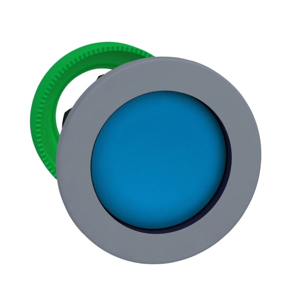 SCHNEIDER ELECTRIC - Drucktaster, Frontelement, Harmony XB5F, Kunststoff, 30mm, hellgrau, blau, unbeschriftet, tastend