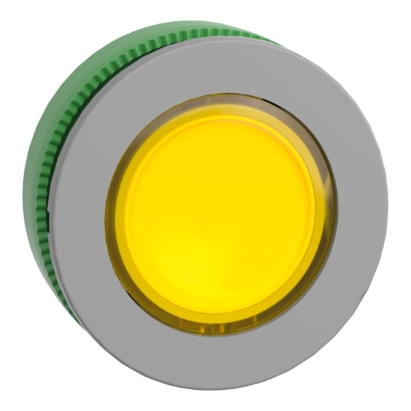 SCHNEIDER ELECTRIC - Leuchtdrucktaster, Frontelement, Harmony XB5F, Kunststoff, 30mm, gelb, unbeschriftet, für universelle LED, rastend