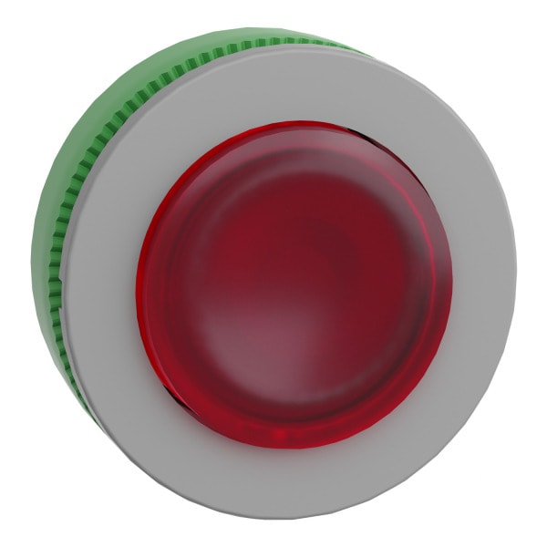 SCHNEIDER ELECTRIC - Leuchtdrucktaster, Frontelement, Harmony XB5F, Kunststoff, 30mm, hellgrau, rot, vorstehend, unbeschriftet, rastend