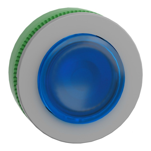 SCHNEIDER ELECTRIC - Leuchtdrucktaster, Frontelement, Harmony XB5F, Kunststoff, 30mm, hellgrau, blau, vorstehend, unbeschriftet, rastend