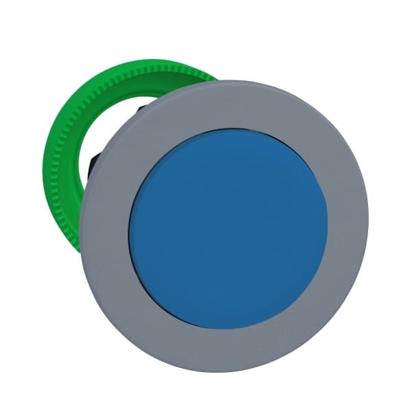 SCHNEIDER ELECTRIC - Drucktaster, Frontelement, Harmony XB5F, Kunststoff, 30mm, hellgrau, blau, vorstehend, unbeschriftet, rastend