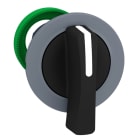 SCHNEIDER ELECTRIC - Wahlschalter, Frontelement, Harmony XB5F, Kunststoff, 30mm, hellgrau, schwarz, 2 Stellungen, langer Knebel, tastend