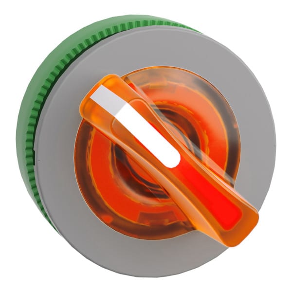 SCHNEIDER ELECTRIC - Leuchtwahlschalter, Frontelement, Harmony XB5F, Kunststoff, 30mm, orange, für universelle LED, 2 Stellungen, rastend