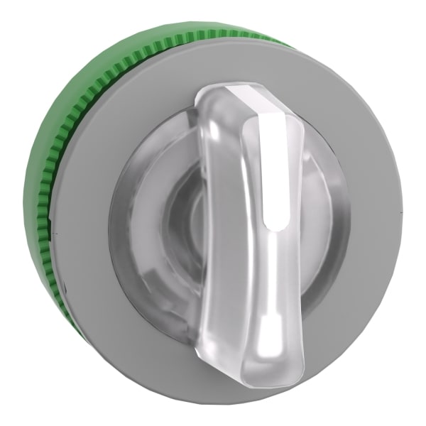 SCHNEIDER ELECTRIC - Leuchtwahlschalter, Frontelement, Harmony XB5F, Kunststoff, 30mm, weiß, für universelle LED, 3 Stellungen, Mitte rastend