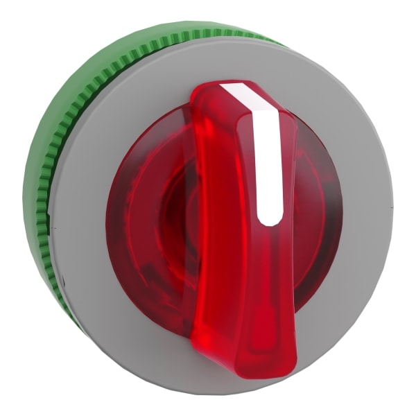 SCHNEIDER ELECTRIC - Leuchtwahlschalter, Frontelement, Harmony XB5F, Kunststoff, 30mm, rot, für universelle LED, 3 Stellungen, rastend