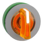 SCHNEIDER ELECTRIC - Leuchtwahlschalter, Frontelement, Harmony XB5F, Kunststoff, 30mm, orange, für universelle LED, 3 Stellungen, M rastend