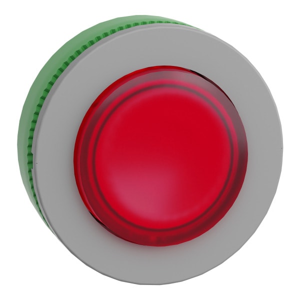 SCHNEIDER ELECTRIC - Leuchtdrucktaster, Frontelement, Harmony XB5F, Kunststoff, 30mm, hellgrau, rot, vorstehend, für universelle LED