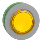 SCHNEIDER ELECTRIC - Leuchtdrucktaster, Frontelement, Harmony XB5F, Kunststoff, 30mm, hellgrau, gelb, vorstehend, für universelle LED