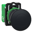SCHNEIDER ELECTRIC - Funkdrucktaster, Harmony XB5R, Kunststoff, 22mm, Pilz, schwarz, unbeschriftet, tastend, batterielos, kabellos