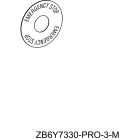 SCHNEIDER ELECTRIC - Schild, rund Ø 45, für Not-Halt/Not-Aus-Drucktaster, gelb, EMERGENCY STOP