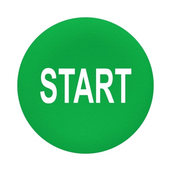 SCHNEIDER ELECTRIC - Tastensch., grün, Beschrif. START, weiß, f. Frontelem. rund, flach Druckt.