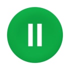 SCHNEIDER ELECTRIC - Tastenschild, grün, II in weiss, für Flush 30mm