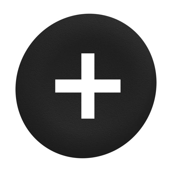 SCHNEIDER ELECTRIC - Tastenschild, schwarz, PLUS in weiss, für Flush 30mm