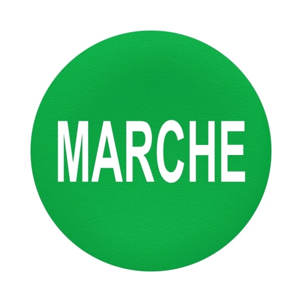 SCHNEIDER ELECTRIC - Tastenschild, grün, MARCHE in weiss, für Flush 30mm