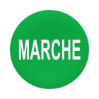 SCHNEIDER ELECTRIC - Tastenschild, grün, MARCHE in weiss, für Flush 30mm