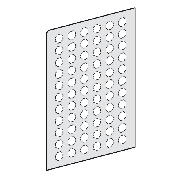 SCHNEIDER ELECTRIC - Bogen m. 66 runden Einlegeschildern, transparent, selbstklebend, I