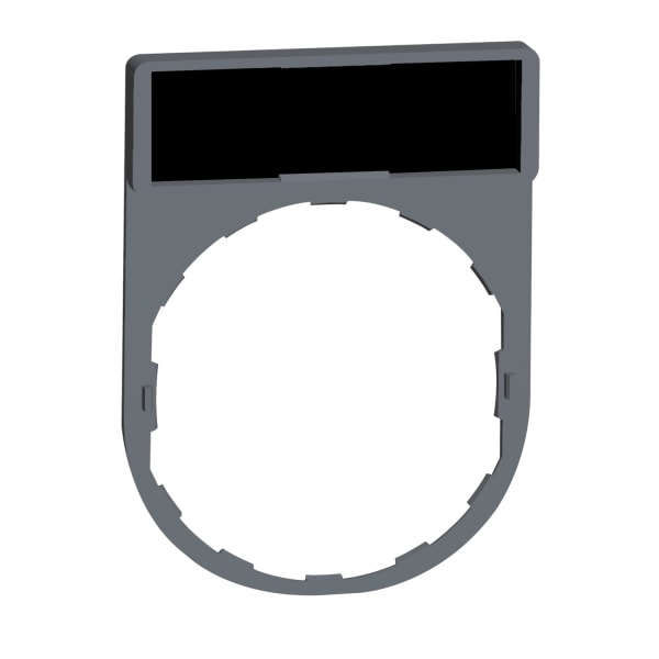 SCHNEIDER ELECTRIC - Schildträger 30x40mm, unbeschriftet schwarz/rot, für Harmony 22mm, in grau