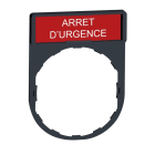 SCHNEIDER ELECTRIC - Schildträger 30x40mm, für Ø 22 Geräte, m. Schild ARRET D'URGENCE