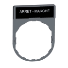 SCHNEIDER ELECTRIC - Schildträger 30x40mm, mit Schild ARRET-MARCHE, für Harmony 22mm, in grau