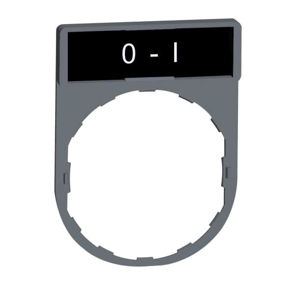 SCHNEIDER ELECTRIC - Schildträger 30x40mm, mit Schild 0-I, für Harmony 22mm, in grau