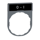 SCHNEIDER ELECTRIC - Schildträger 30x40mm, mit Schild 0-I, für Harmony 22mm, in grau