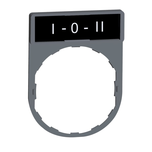 SCHNEIDER ELECTRIC - Schildträger 30x40mm, mit Schild I-0-II, für Harmony 22mm, in grau