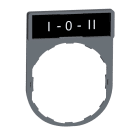 SCHNEIDER ELECTRIC - Schildträger 30x40mm, mit Schild I-0-II, für Harmony 22mm, in grau