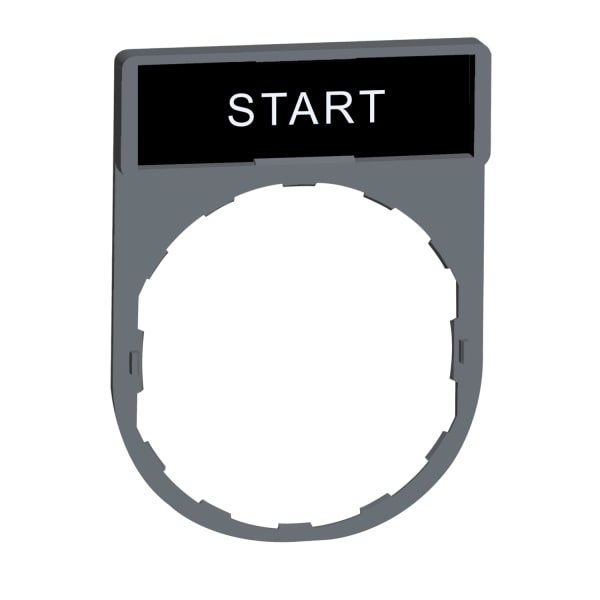 SCHNEIDER ELECTRIC - Schildträger 30x40mm, mit Schild START, für Harmony 22mm, in grau