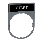 SCHNEIDER ELECTRIC - Schildträger 30x40mm, mit Schild START, für Harmony 22mm, in grau