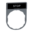SCHNEIDER ELECTRIC - Schildträger 30x40mm, mit Schild STOP, für Harmony 22mm, in grau
